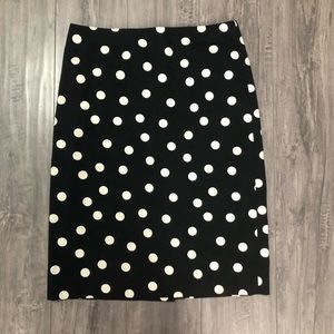 Ann Taylor Polka Dot Pencil Skirt